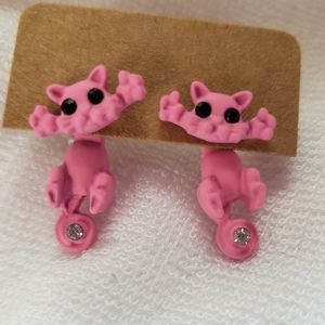 Punk kitty earrings